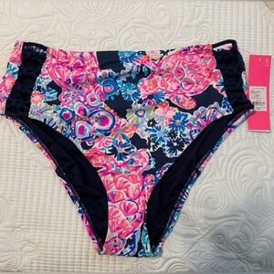 Lilly Pulitzer NWT - Rumy Bikini Bottom Sz8 - High Tide Navy in Turtle Amazement
